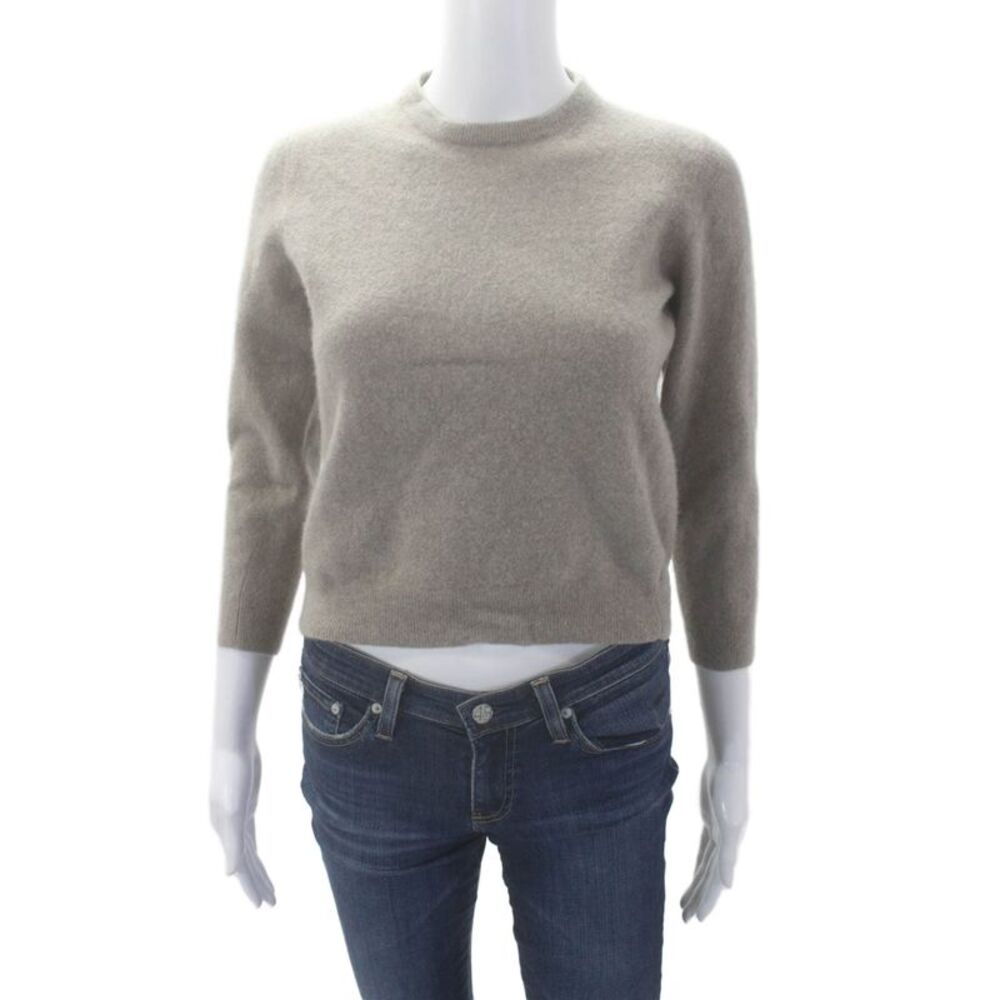 Zenone Womens Long Sleeve Wool Pullover Sweater Gray Size 50